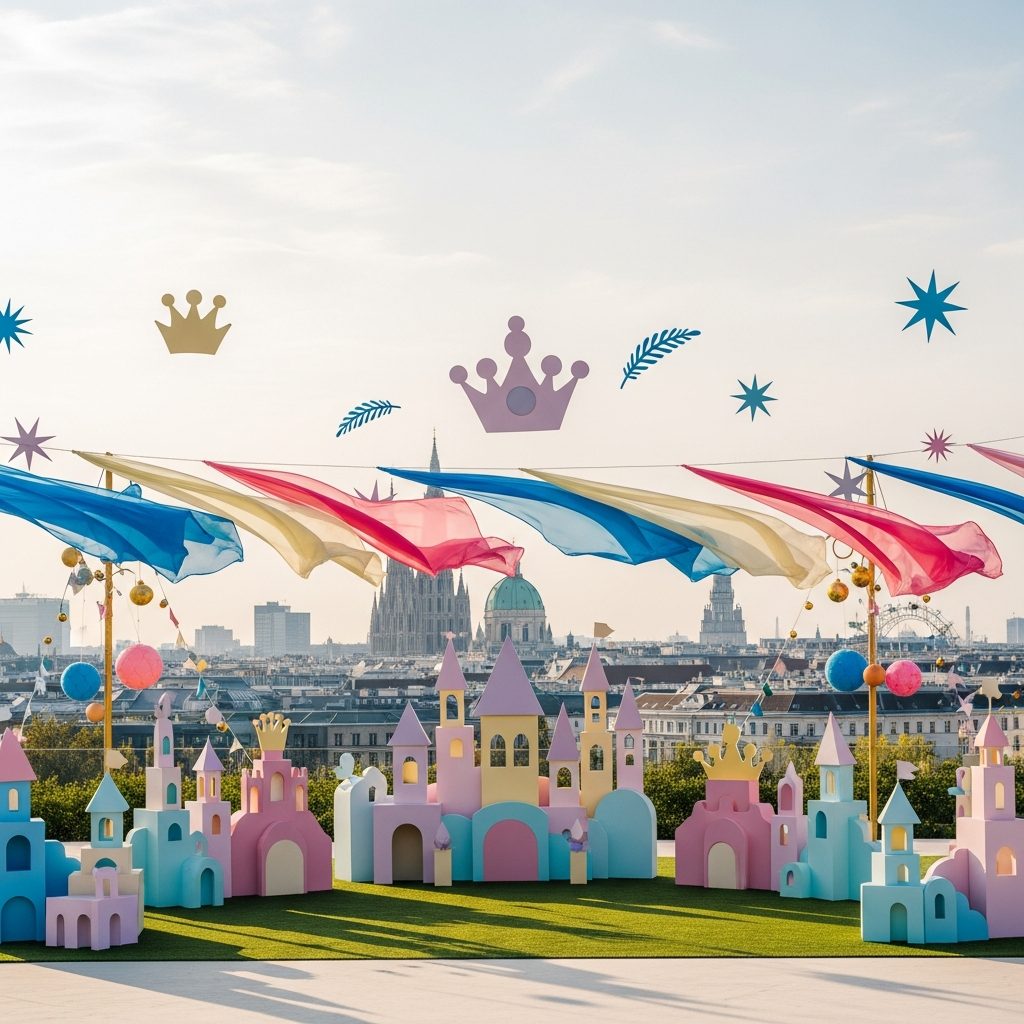 Disney Hüpfburg mieten in Wien – magische Momente auf deiner Feier – symbolische Party-Szene in Wien ohne konkrete Hüpfburg