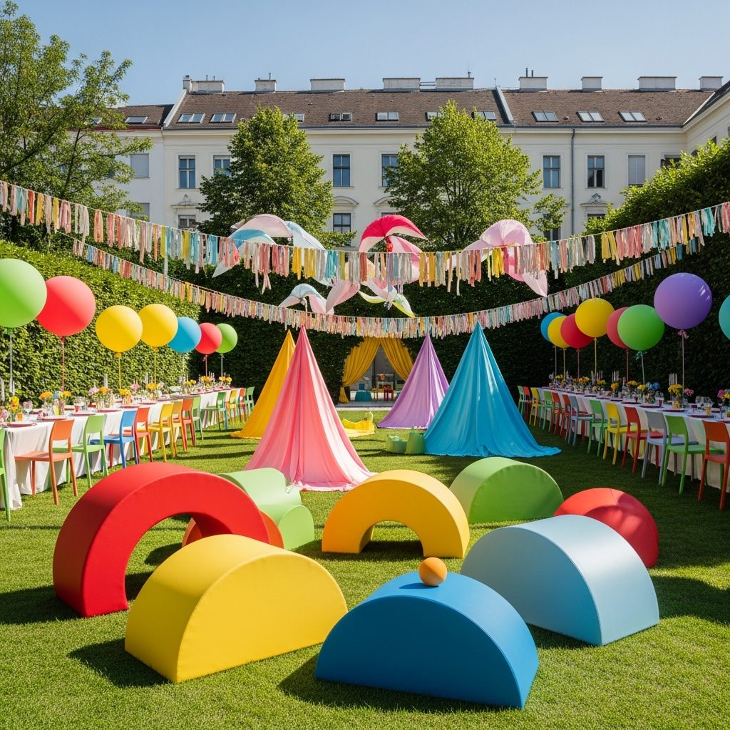 Hüpfburg mieten in Wien-Landstraße – City-Vibes für den 3. Bezirk – symbolische Party-Szene in Wien ohne konkrete Hüpfburg