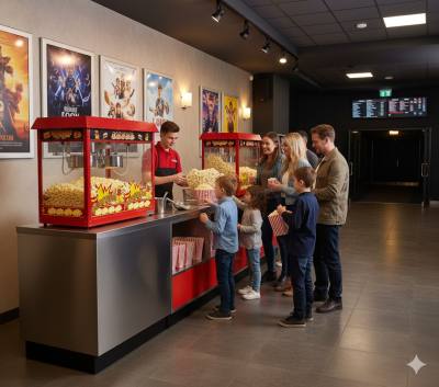 Partyzubehör Doppel Popcornmaschine mieten Wien – Partybienchen